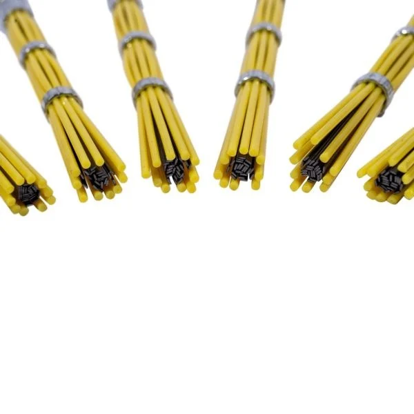 Veerstalen onkruidbostels met nylon