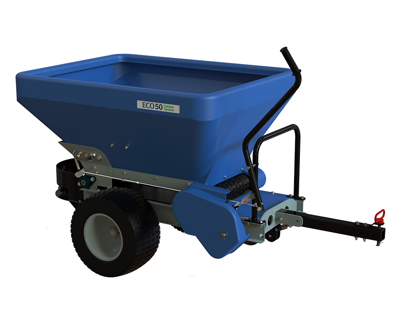 Compoststrooier getrokken